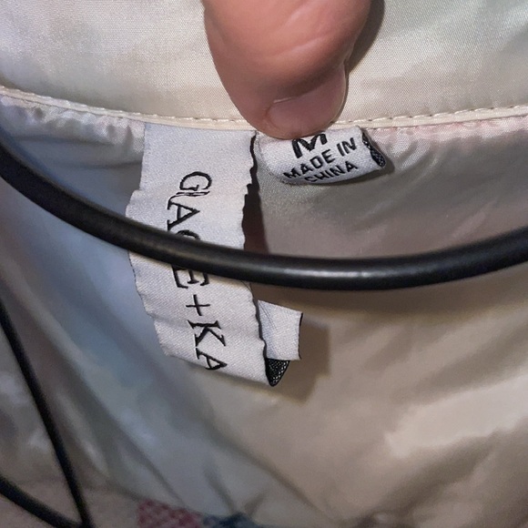 Grace + karma flannel jacket size medium pink and blue plaid flannel top warm - Picture 4 of 6